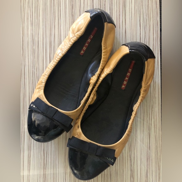 PRADA BALLERINA FLATS Size 6 - Picture 1 of 6